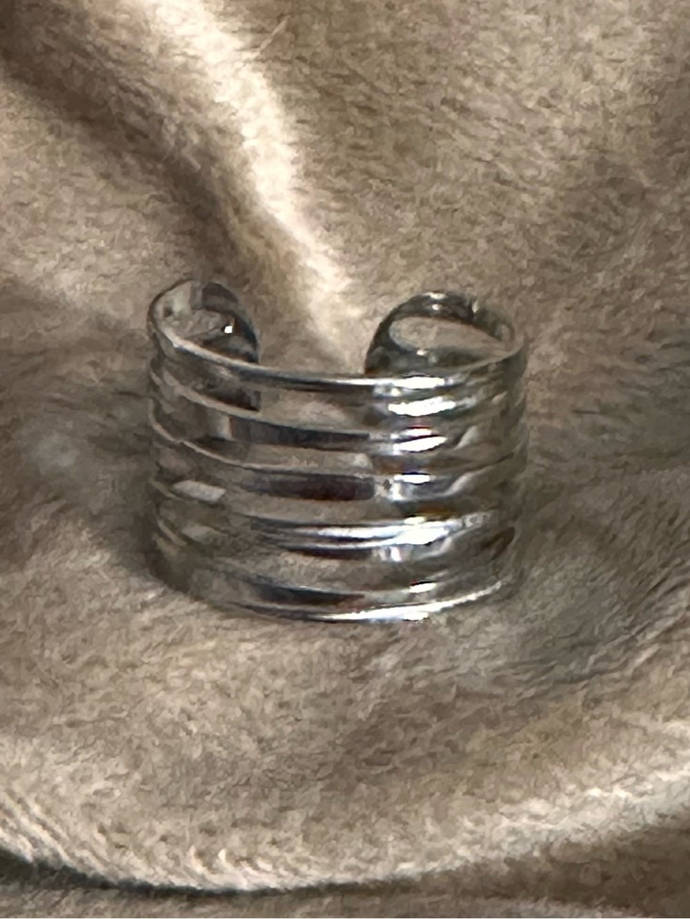 Silver tone adjustable ring by Lolo’s jewelry